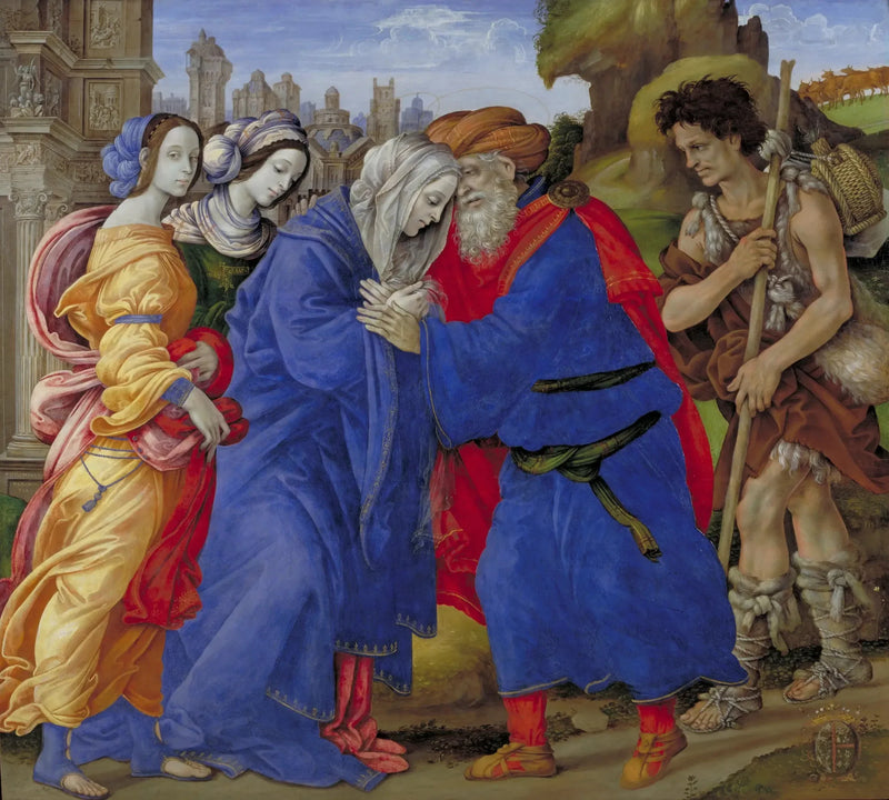 Anne og Joakims møte ved Den Gylne Port - Filippino Lippi