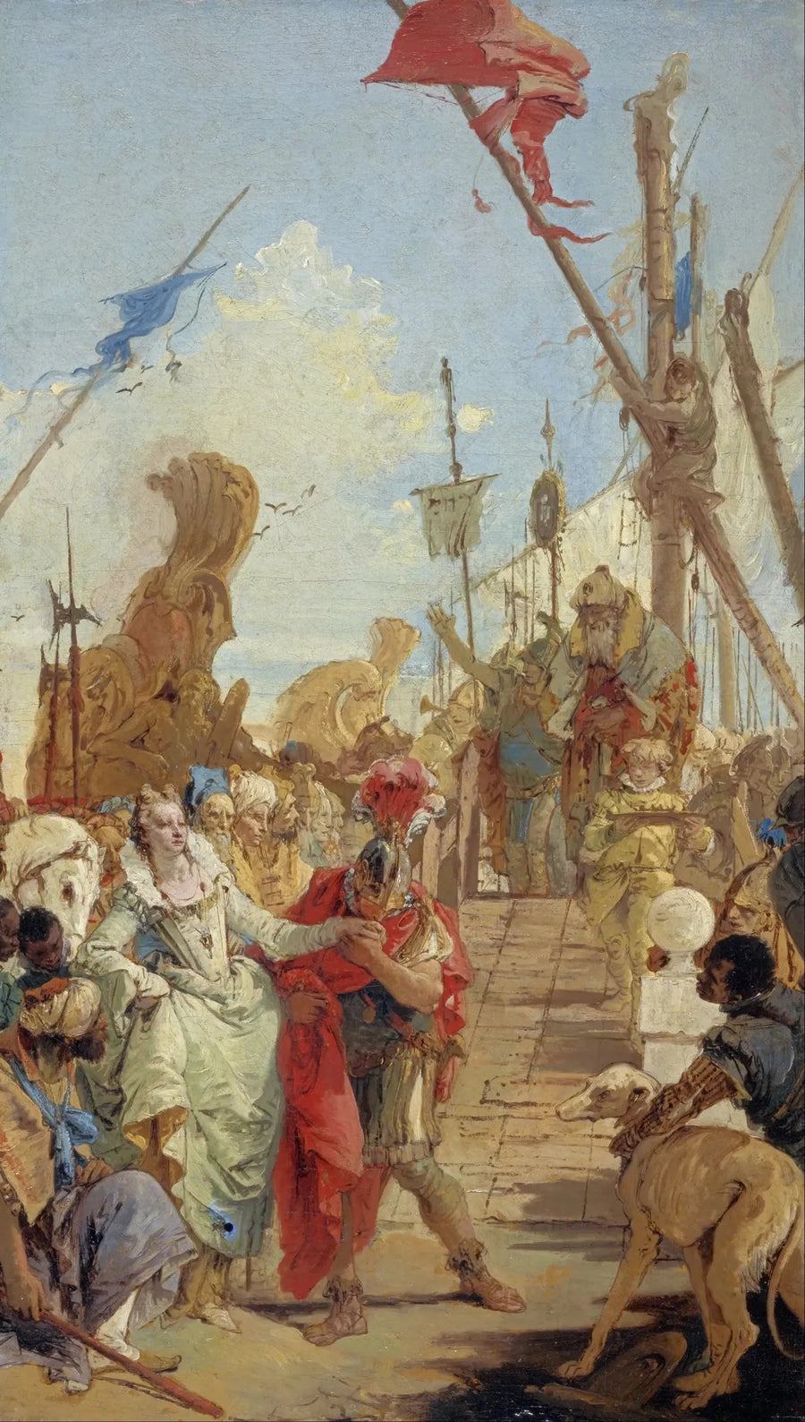 Møtet mellom Antoine og Kleopatra - Giovanni Battista Tiepolo