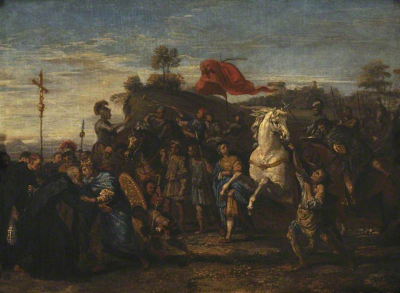 Møtet mellom Saint Nil og keiser Otton III - Domenichino