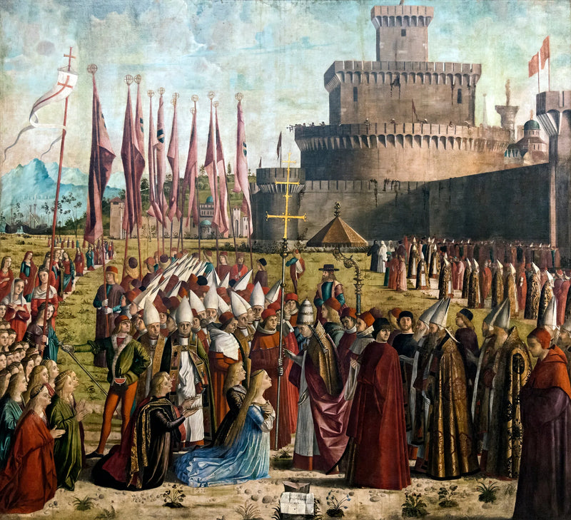 Møtet mellom pilegrimer og paven Cyriaque - Vittore Carpaccio