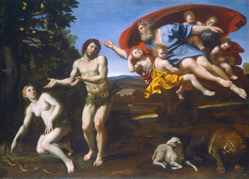 Adam og Evas irettesettelse - Domenichino