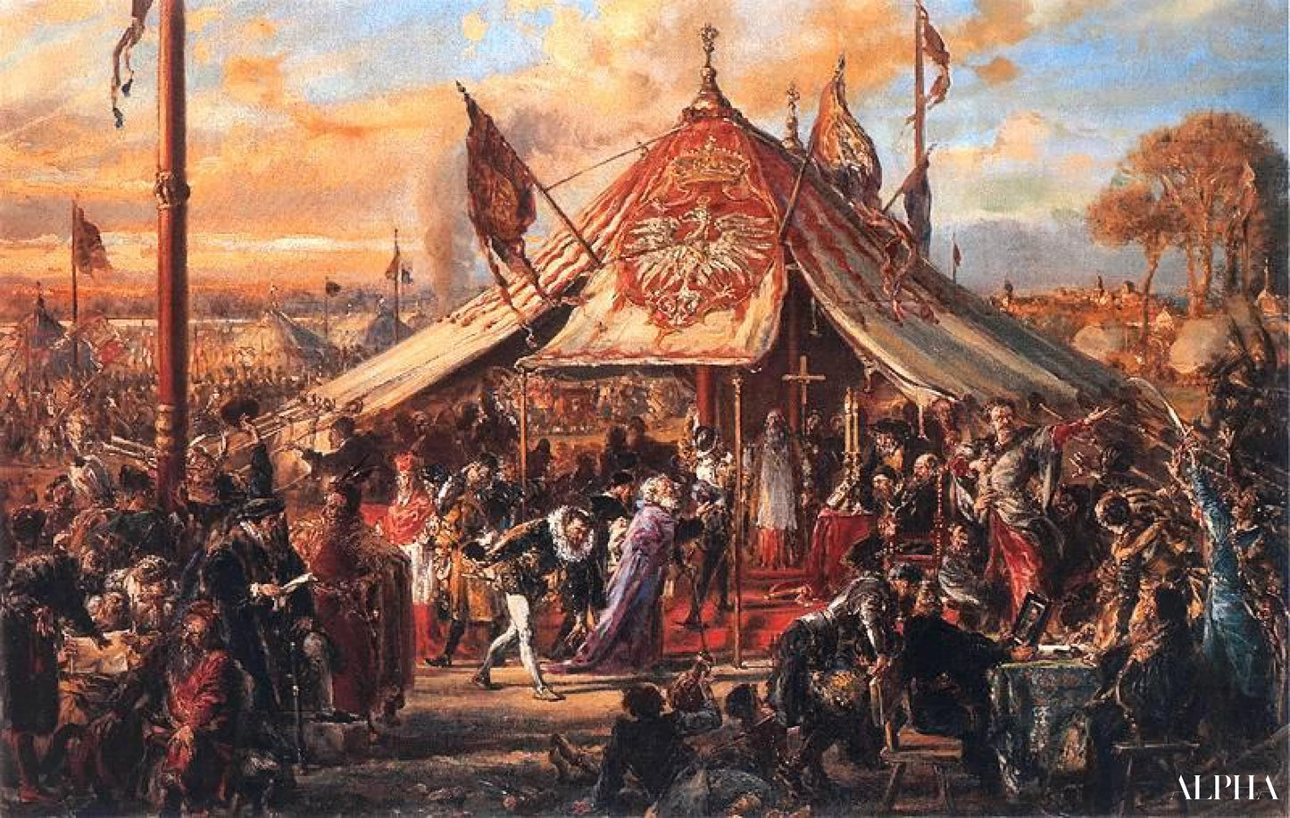 Republikken på høyden av makt Golden Liberty Valg År 1573 - Jan Matejko - Reproduksjoner av malerier og høykvalitets malerier