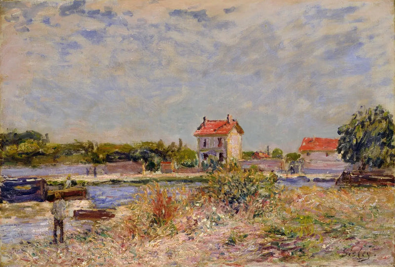 Loing-elven i Saint-Mammes - Alfred Sisley