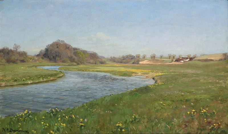 Suså-elven nær Herlufsholm. - H. A. Brendekilde

Source:
La rivière Suså près de Herlufsholm. - H. A. Brendekilde