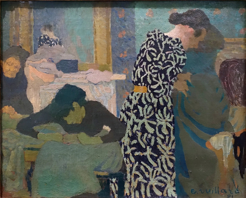 Kjole med blomsterprint - Édouard Vuillard