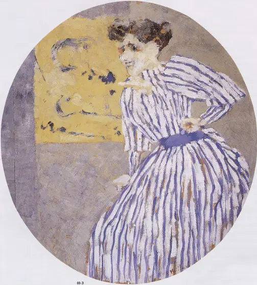 Den stripete kjolen - Édouard Vuillard
