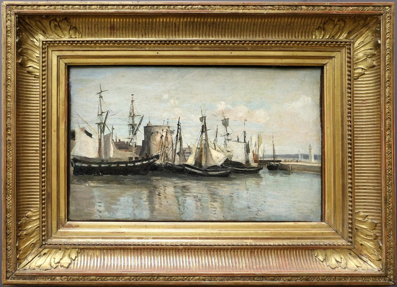 La Rochelle. Innseiling av havnen. - Jean-Baptiste Camille Corot