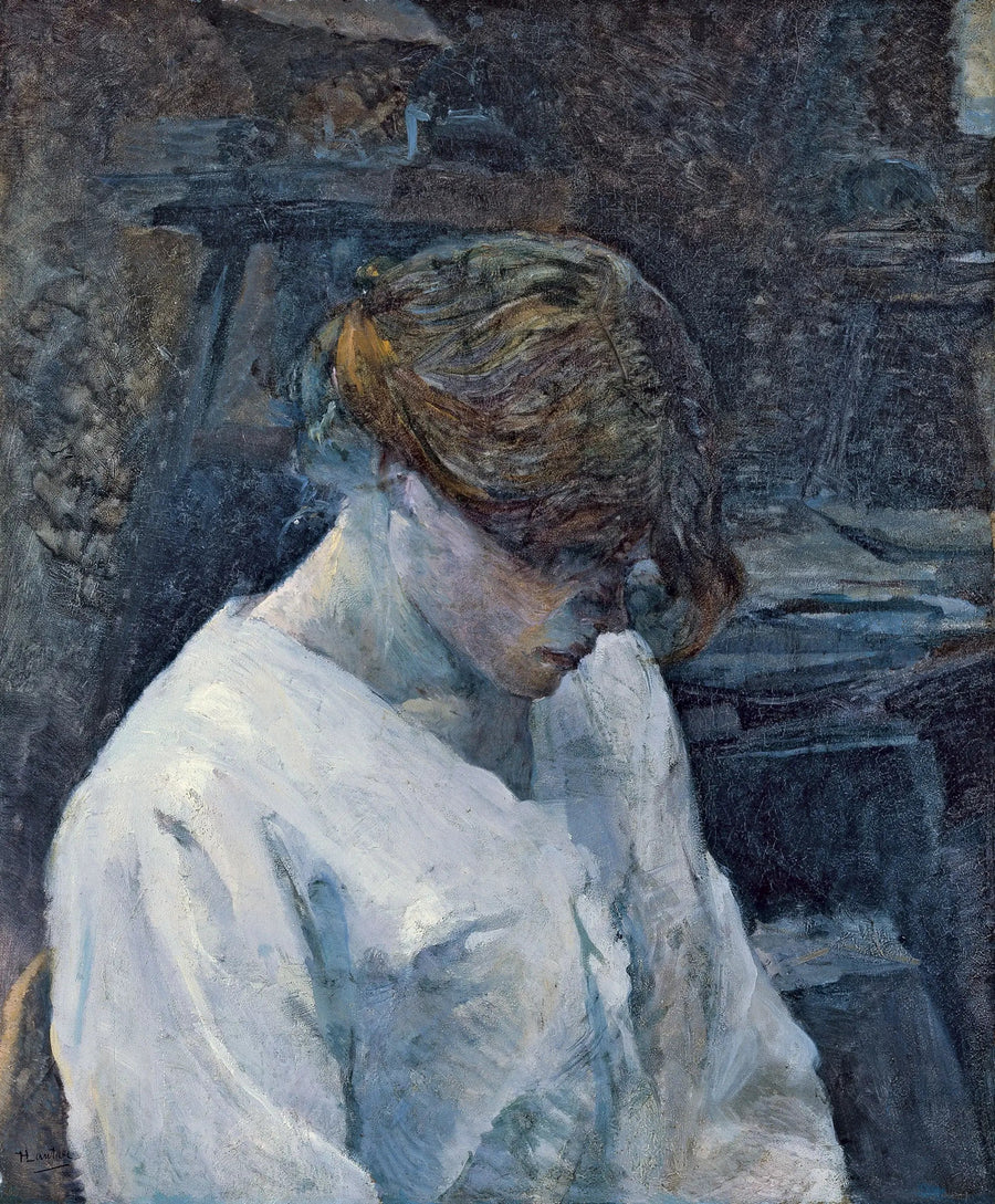 Den rødhårede i hvit bluse - Henri de Toulouse-Lautrec