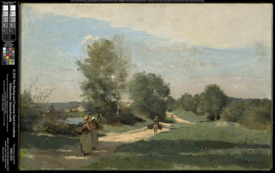 Veien ved vannkanten - Jean-Baptiste Camille Corot