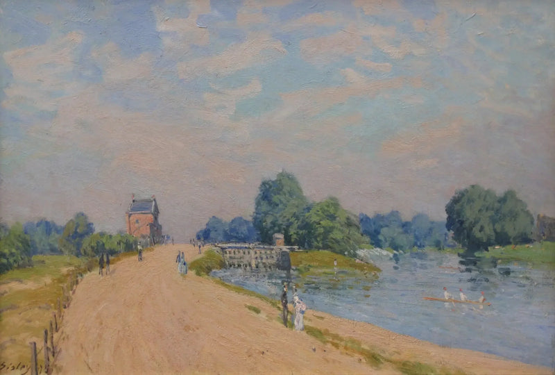 Veien til Hampton Court i Molesey - Alfred Sisley