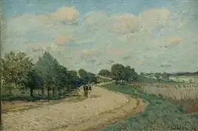 Veien til Mantes - Alfred Sisley