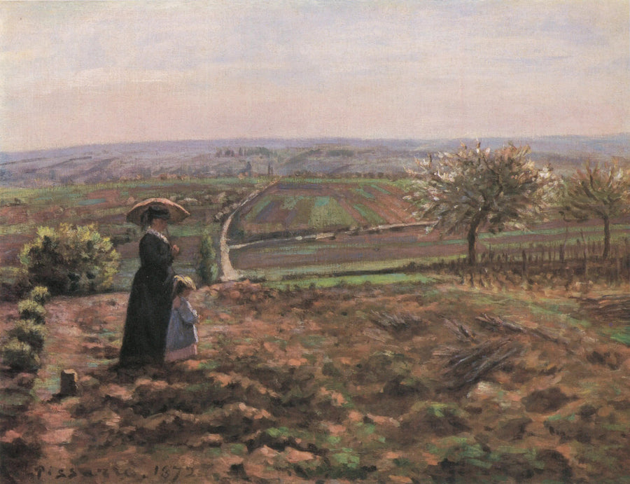 Veien til Rouen, høydene til Hautil, Pontoise - Camille Pissarro
