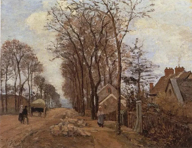 Veien fra Saint-Germain til Louveciennes - Camille Pissarro