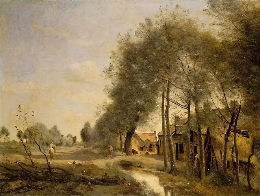 Sin-le-Noble veien, nær Douai - Jean-Baptiste Camille Corot
