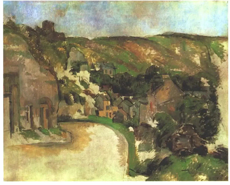 Den svingete veien i La Roche-Guyon - Paul Cézanne