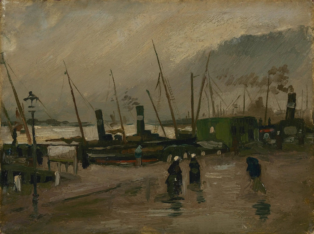 La Ruijterkade à Amsterdam - Vincent van Gogh image 1 copie de tableau peinte à la main