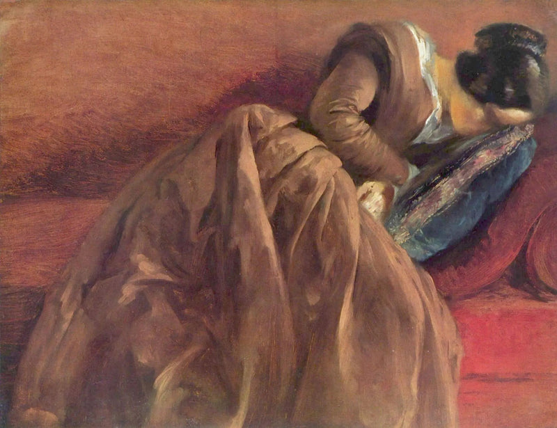 Menzel-søsteren, Emilie, sovende - Adolph von Menzel