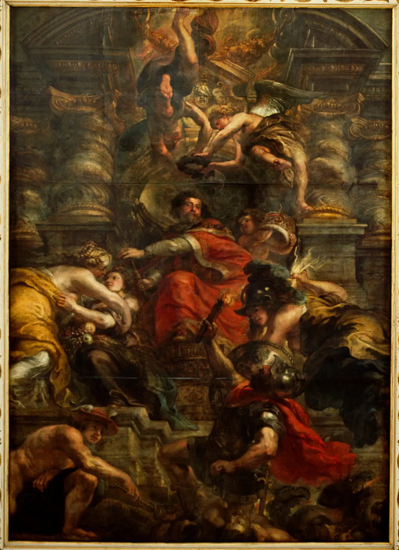 Den vise regelen av Jacques I - Peter Paul Rubens