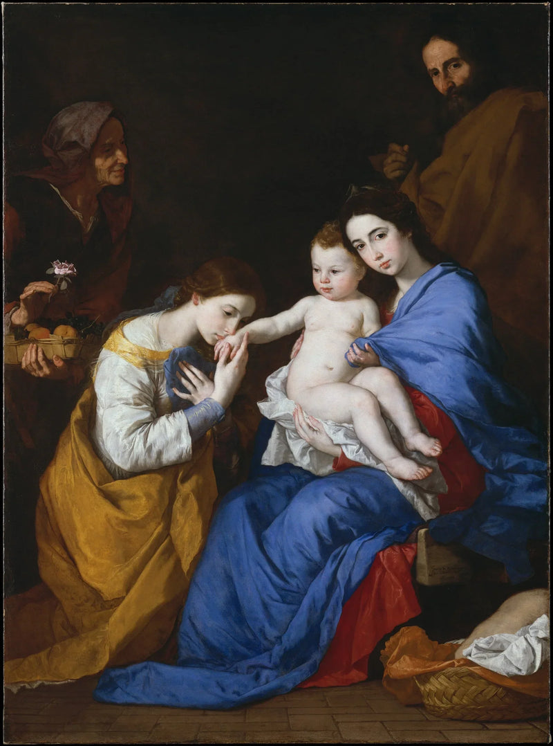 Den hellige familie med den hellige Anna og den hellige Katarina av Alexandria - Jusepe de Ribera
