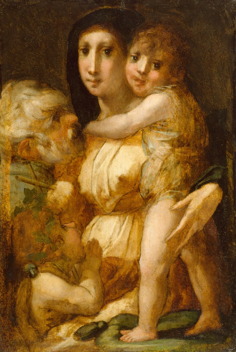 Den hellige familie med den hellige Johannes Døperen - Rosso Fiorentino