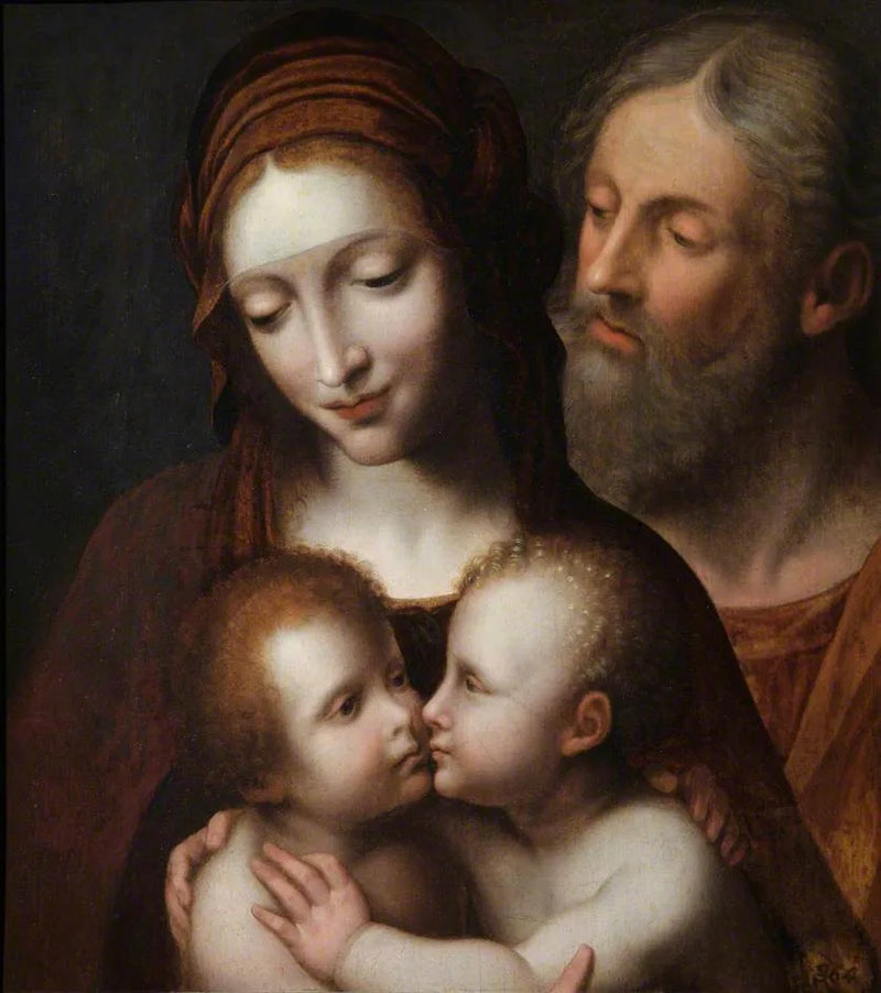 Den hellige familie med den hellige Johannes-barnet - Bernardino Luini