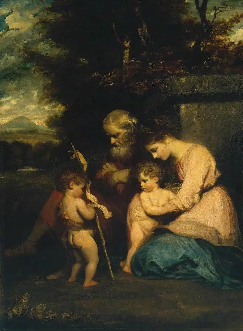 Den hellige familie med den hellige Johannes-barnet - Joshua Reynolds