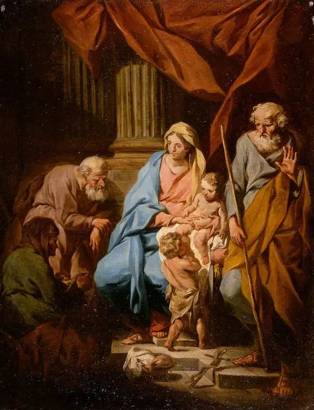 Den hellige familie med de hellige Elisabeth og Sakarias og den unge hellige Johannes - Pierre Subleyras