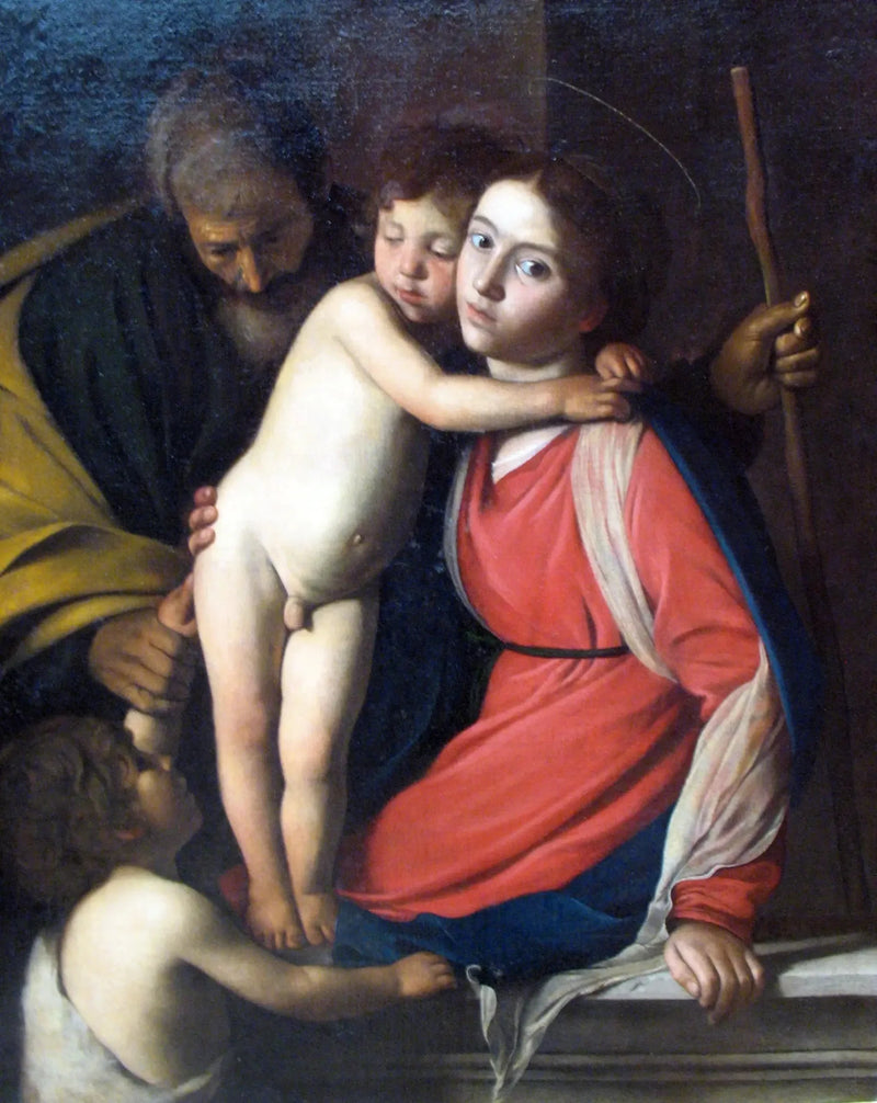 Den hellige familie med hellige Johannes Døperen - Caravaggio