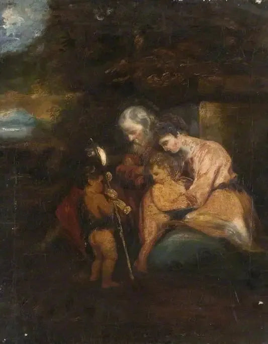 Den hellige familie med Saint Johannes - Joshua Reynolds