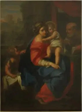 Den hellige familien med Saint Jean - Raphael Sanzio