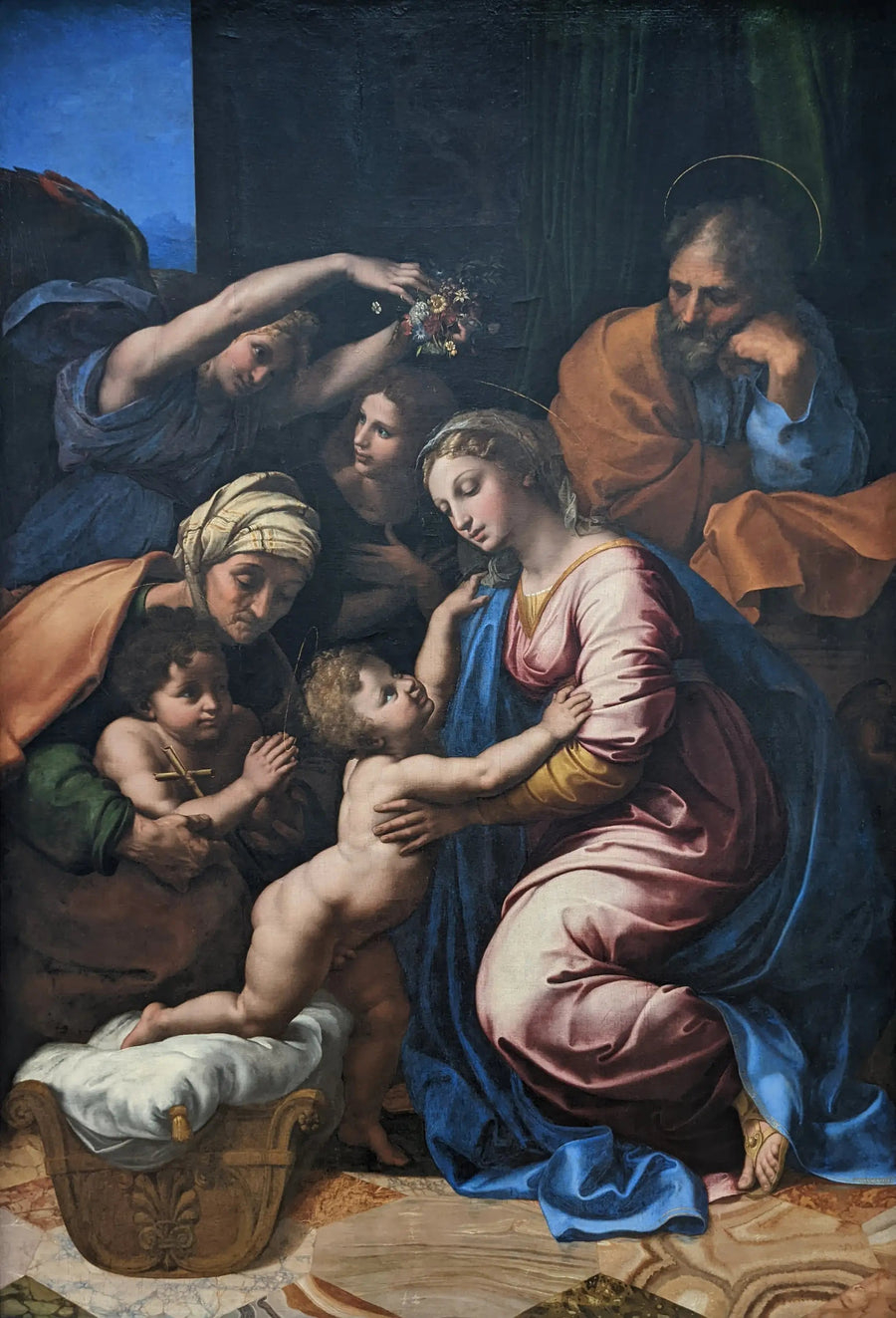 Den hellige familie, kalt Den store hellige familie av Frans I - Raphael Sanzio