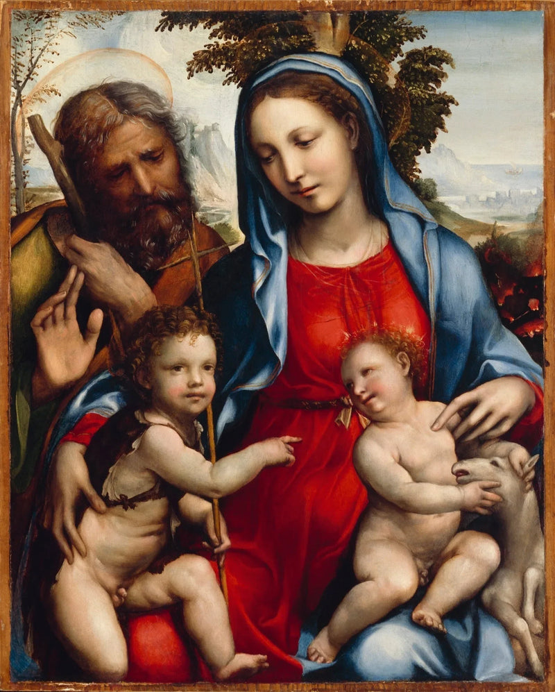 Den hellige familie og hellige Johannes - Il Sodoma (Giovanni Antonio Bazzi)