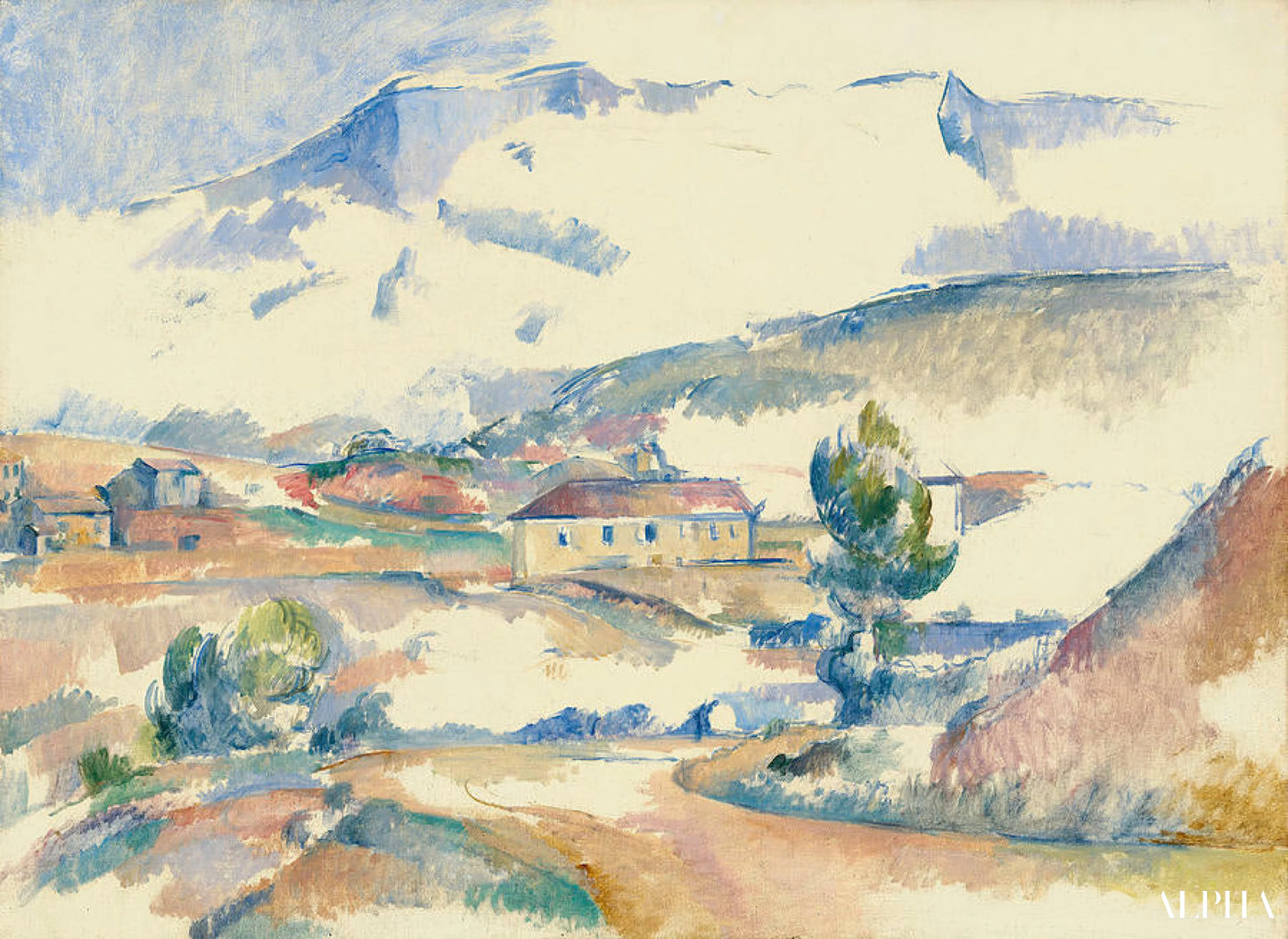 La Sainte-Victoire - Paul Cézanne - Høykvalitets reproduksjoner av malerier og bilder