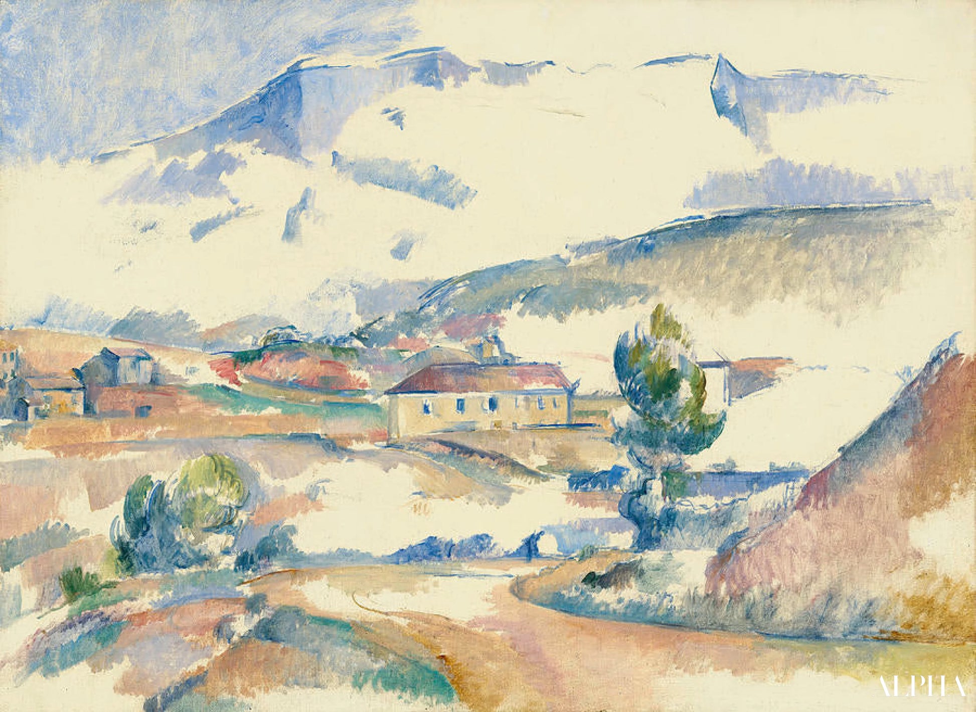 La Sainte-Victoire - Paul Cézanne - Høykvalitets reproduksjoner av malerier og bilder