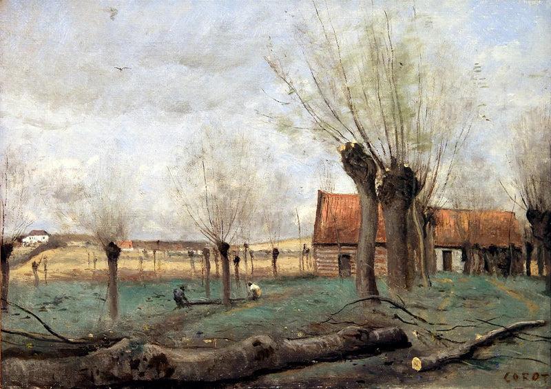 La saulaie de Sainte-Catherine, nær Arras - Jean-Baptiste Camille Corot