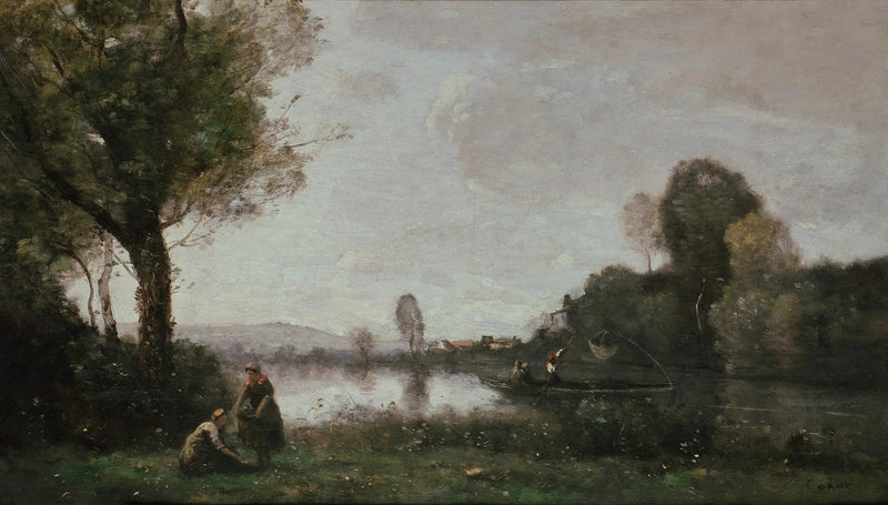 Seinen ved Chatou - Jean-Baptiste Camille Corot