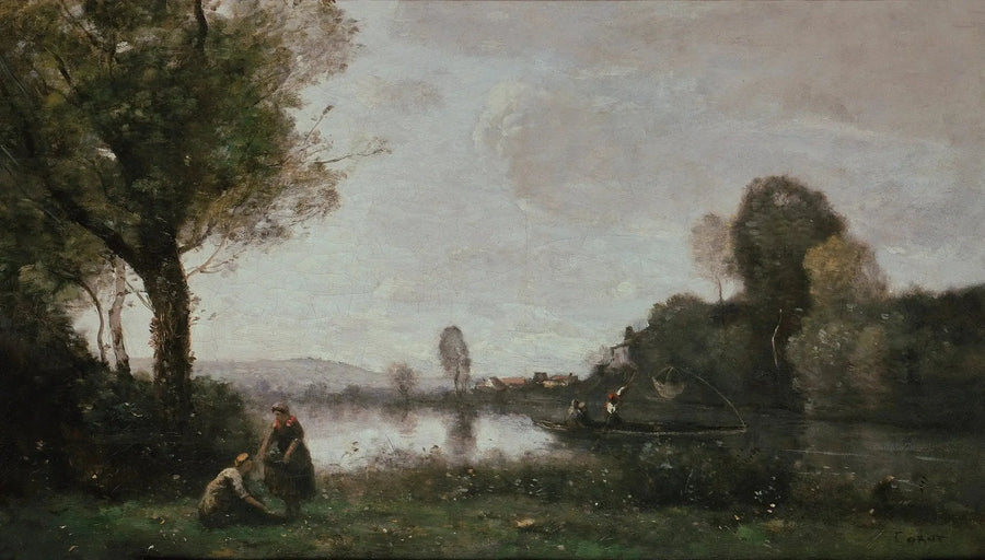 Seinen ved Chatou - Jean-Baptiste Camille Corot