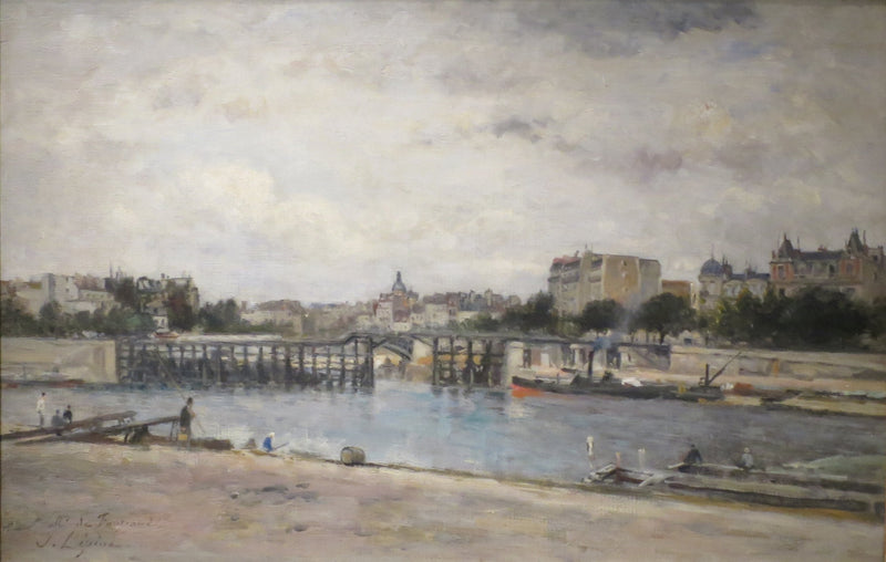 Seinen ved kaiområdet under byggingen av Sully-brua - Stanislas Lépiné