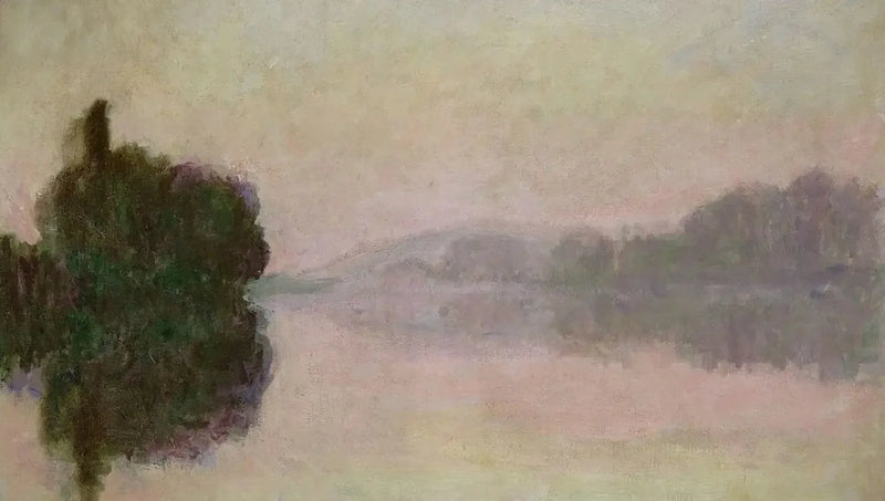Seinen ved Port-Villez, kveldsstemning - Claude Monet