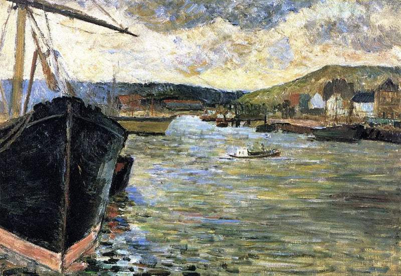 Seinen i Rouen, eller Havnen i Rouen - Paul Gauguin
