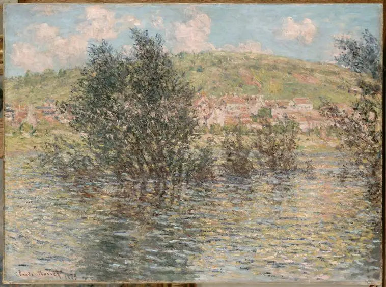 Seinen ved Vétheuil, sollys etter regnet - Claude Monet