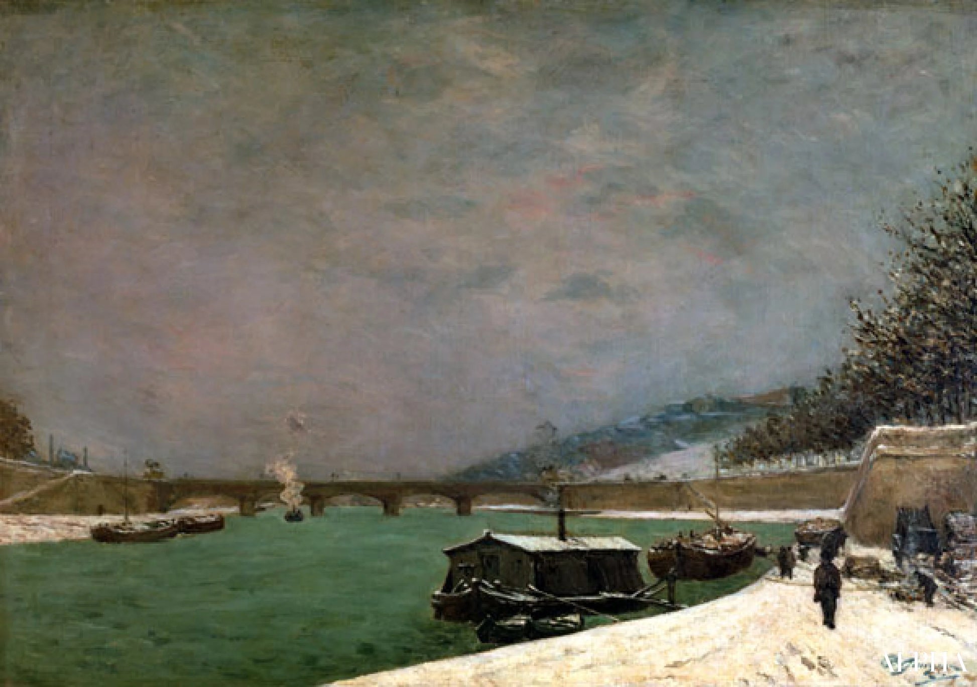 Seinen ved Pont d'Iéna - Paul Gauguin - Høykvalitets reproduksjoner av malerier og bilder