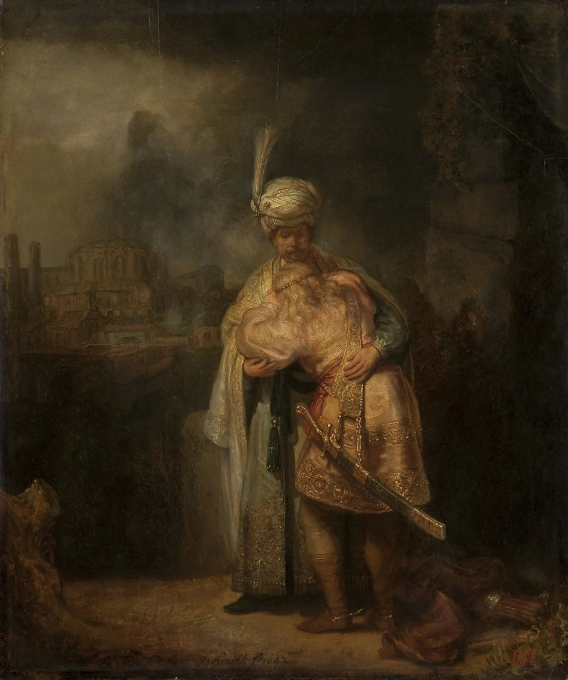 David og Jonathans separasjon - Rembrandt