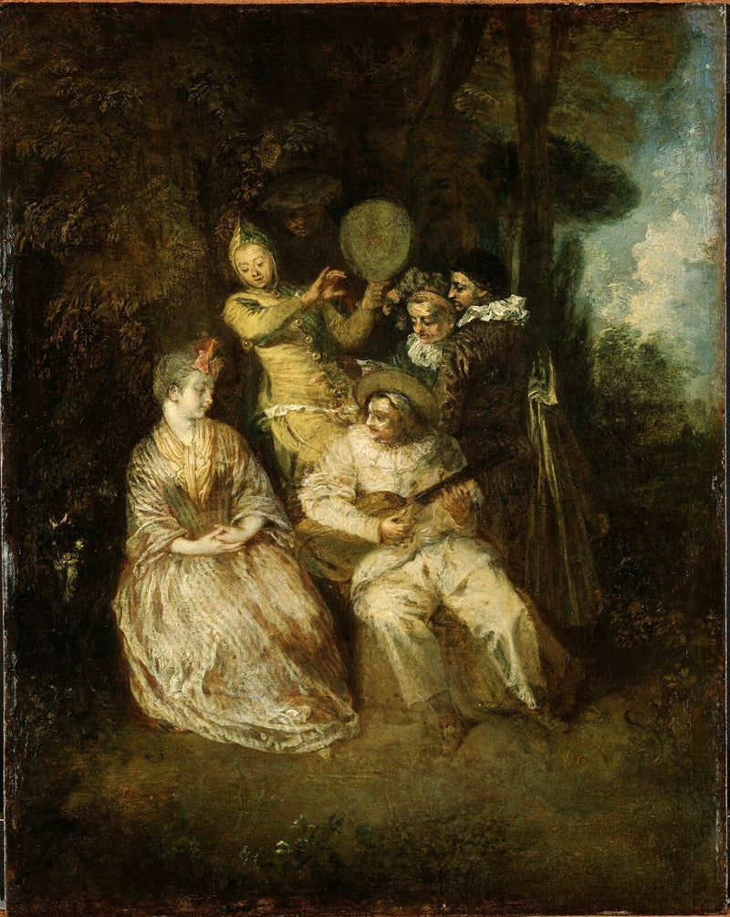 Den italienske serenaden - Antoine Watteau