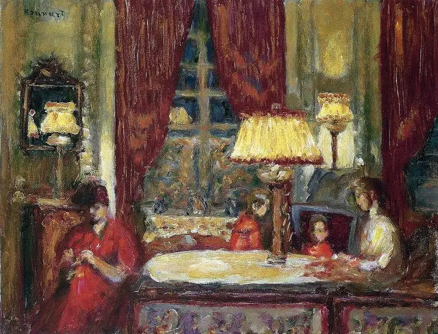 Kvelden under lampene - Pierre Bonnard