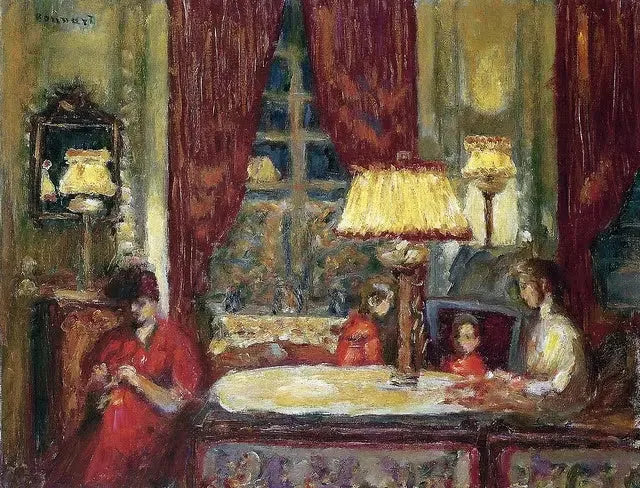 Kvelden under lampene - Pierre Bonnard