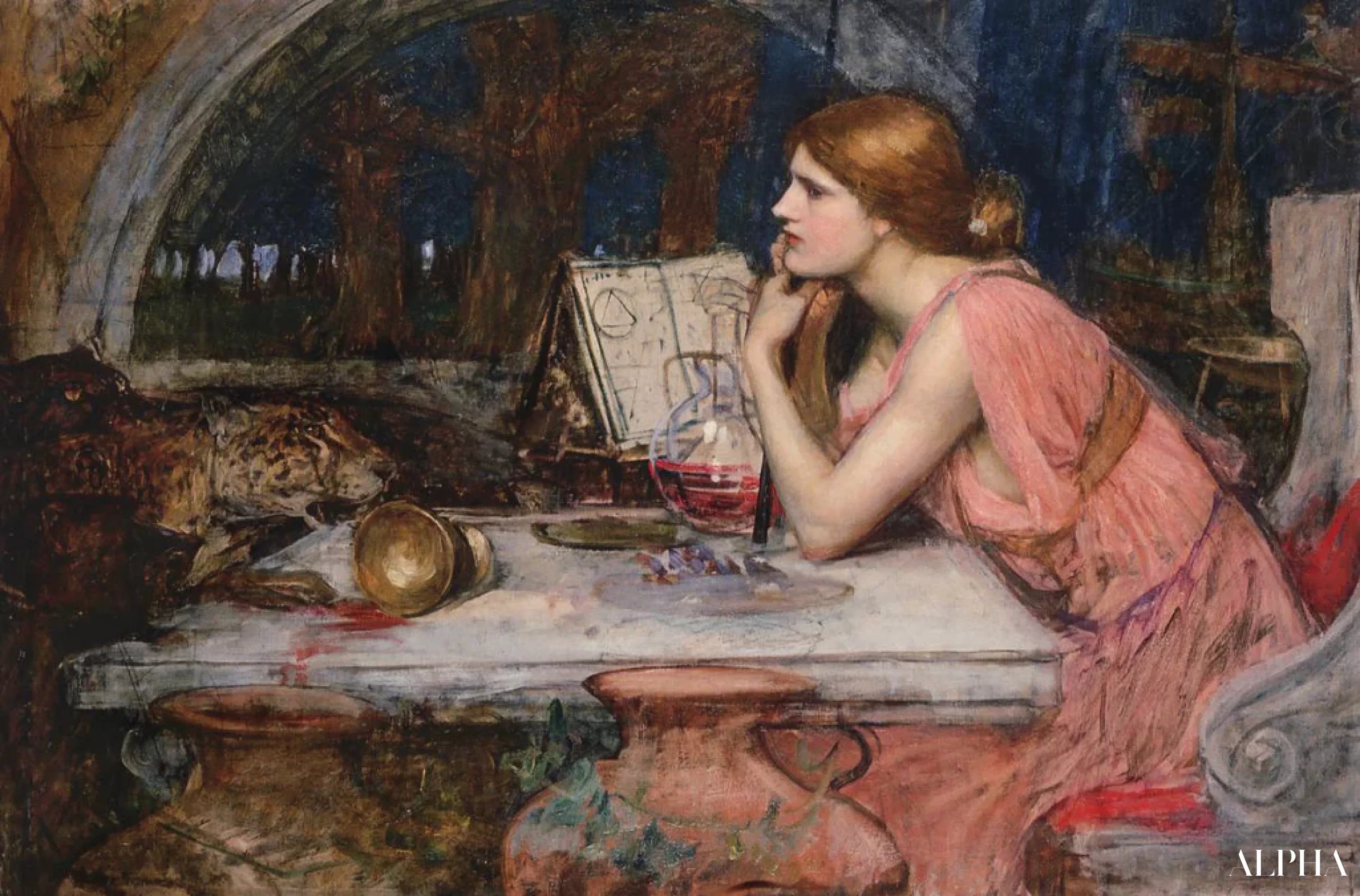 Reproduction du tableau « La sorcière - John William Waterhouse » par Alpha Reproduction en peinture à l’huile