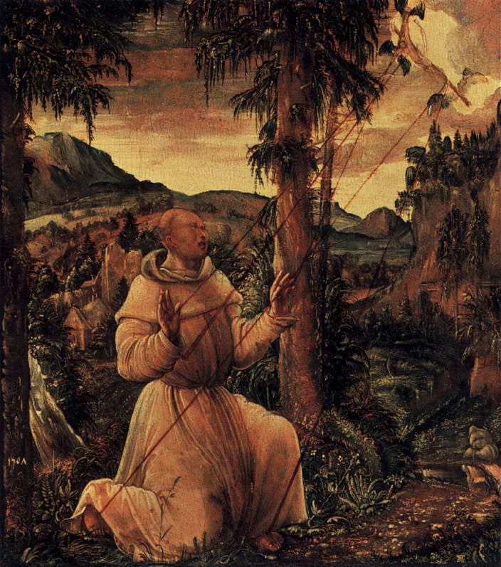 La stigmatisation de saint François - Albrecht Altdorfer image 1 reproduction de peinture à l’huile