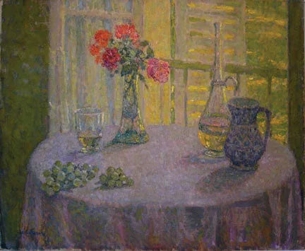  Bordet med buketten av krysantemum, Versailles - Henri Le Sidaner
