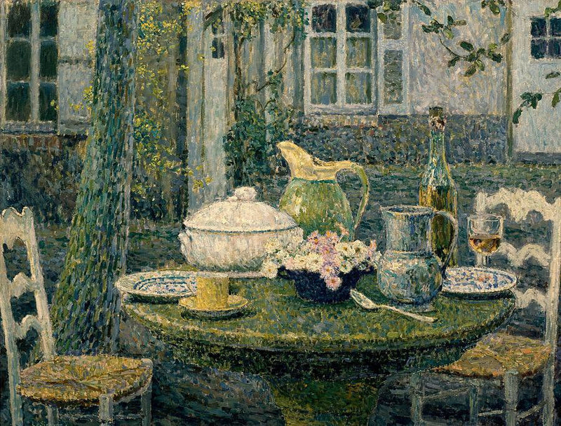 Vårens bord, Gerberoy - Henri Le Sidaner